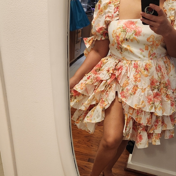 Fanciful Doll liaisons lined cotton tiered dress NWOT - Picture 8 of 8